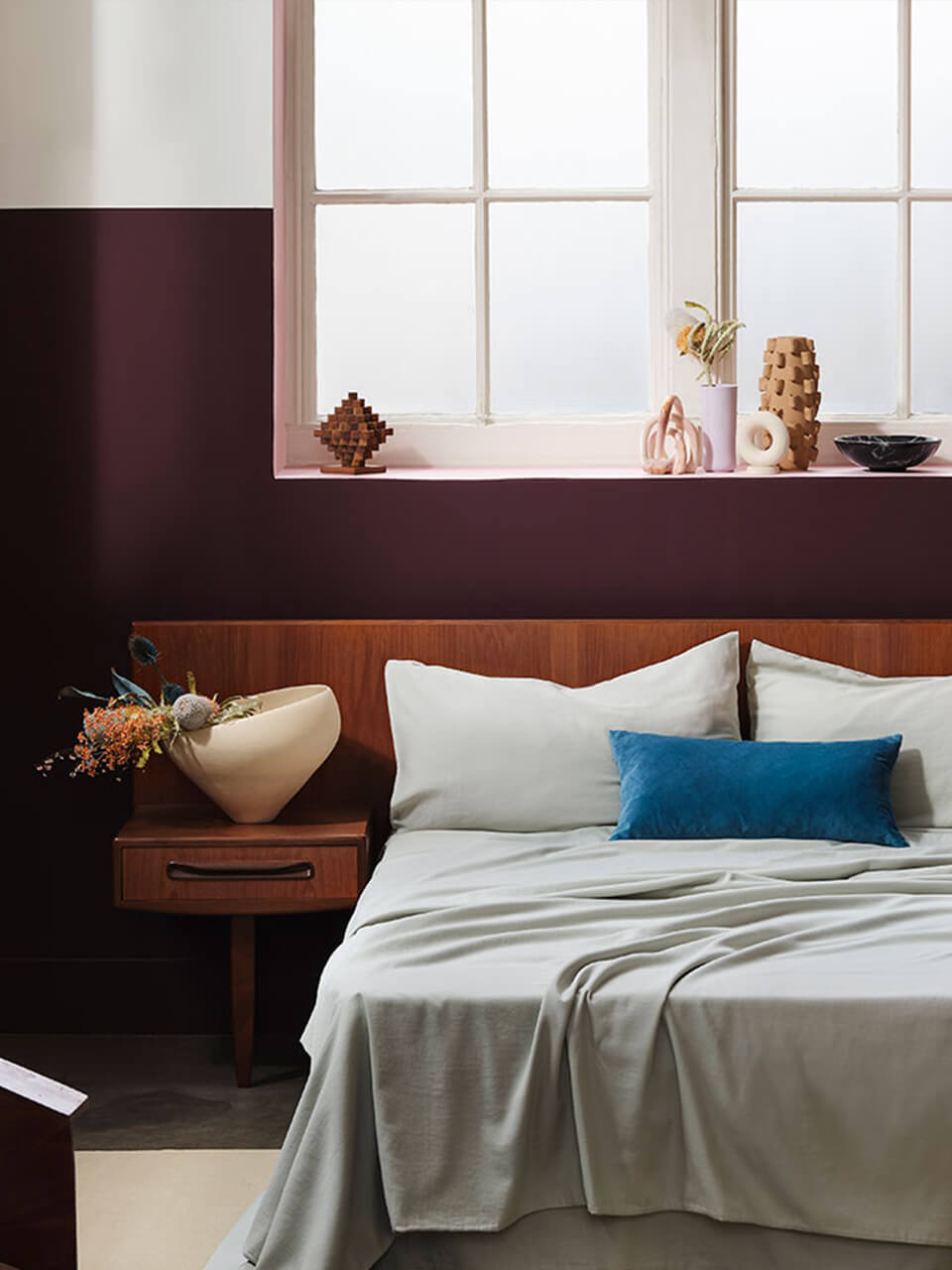 Bedroom painted with Lick Purple 03 from the eclectic energising and refreshing colour palette
