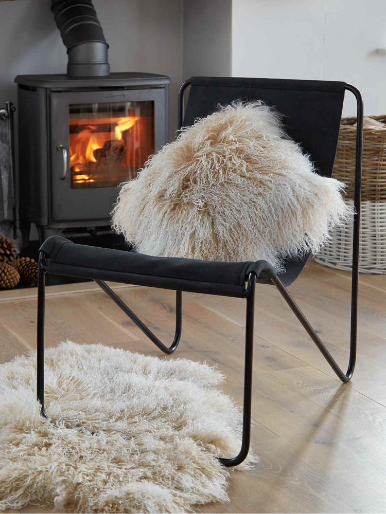 Tibetan Sheepskin Cushion Cover