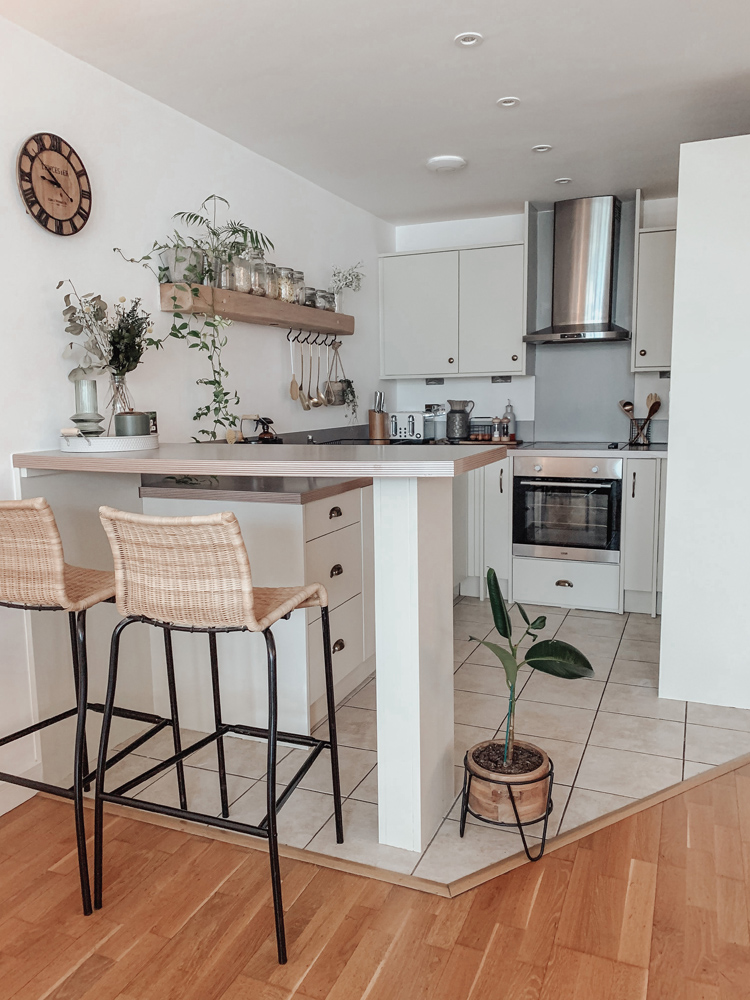 Neutral kitchen decorated in Lick Beige 01 paint shade