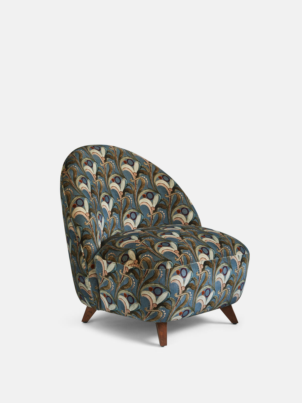 Soho Home Henri armchair in Obie print velvet