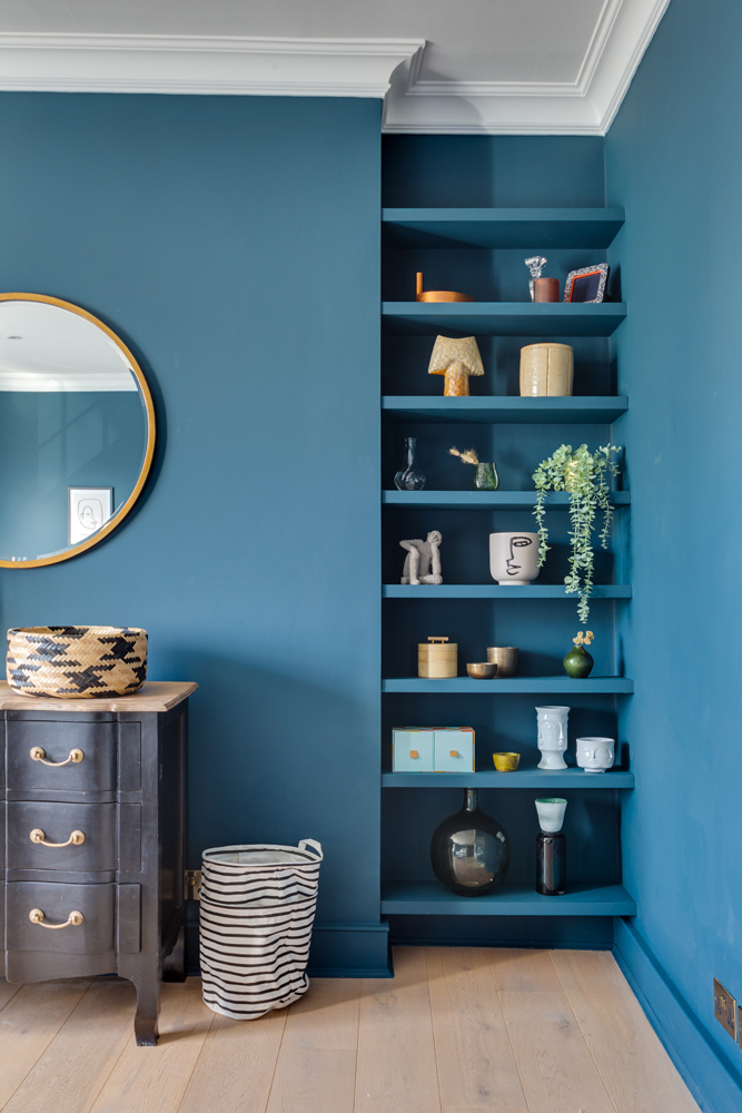 Lick interior trends blue painted living room with white painted ceiling