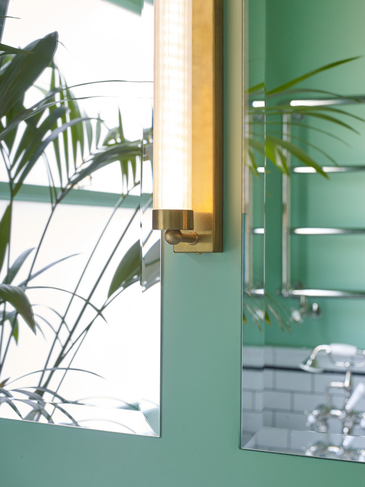 Mary Charteris' guest bathroom painted in Lick Green 08 paint