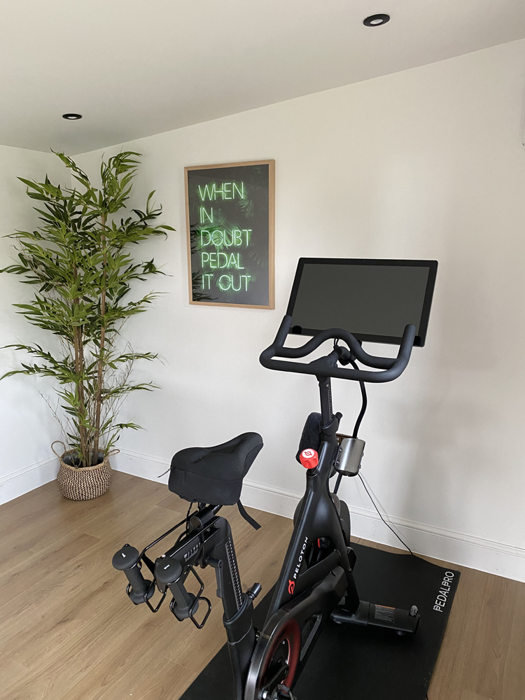 Home gym painted in Lick White 02 paint