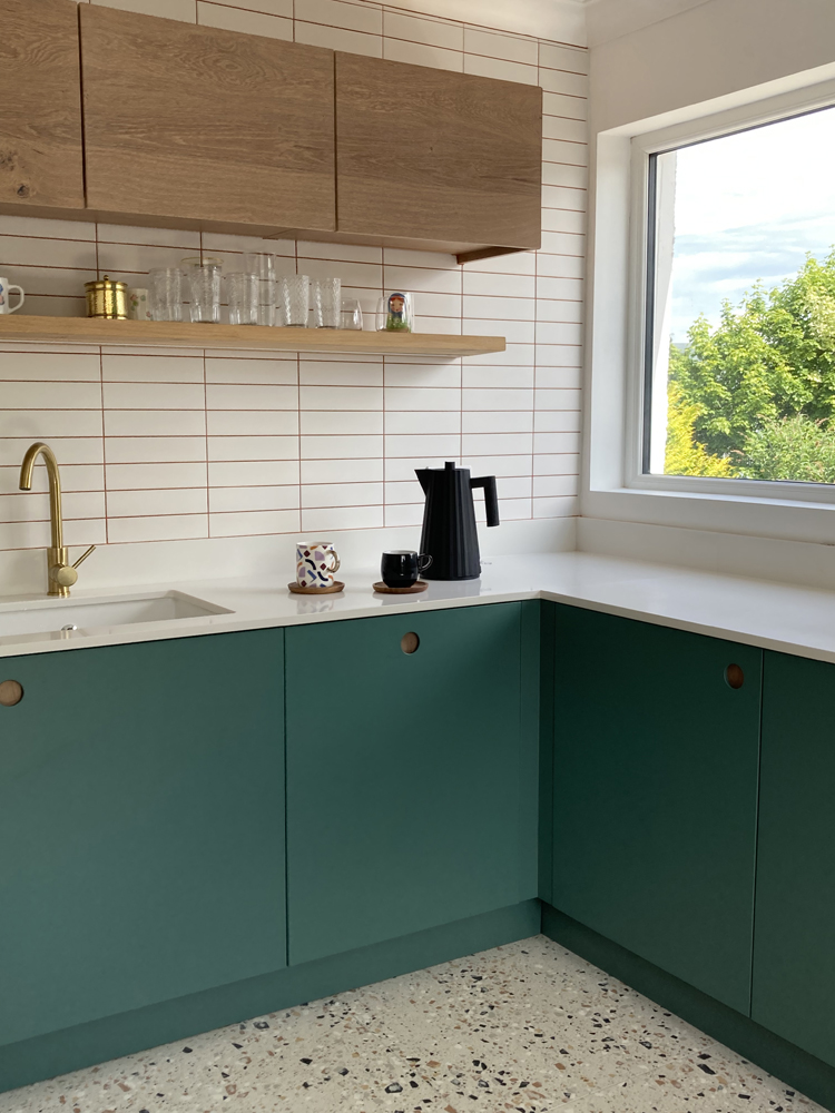 Japandi Kitchen decorated in Lick Green 04 paint shade by @ROO_ROOBELL