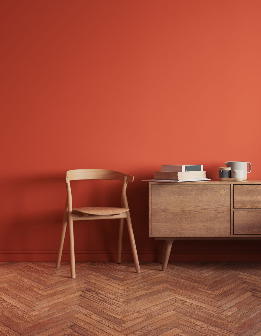 Study decorated in Lick Beige 01 paint shade