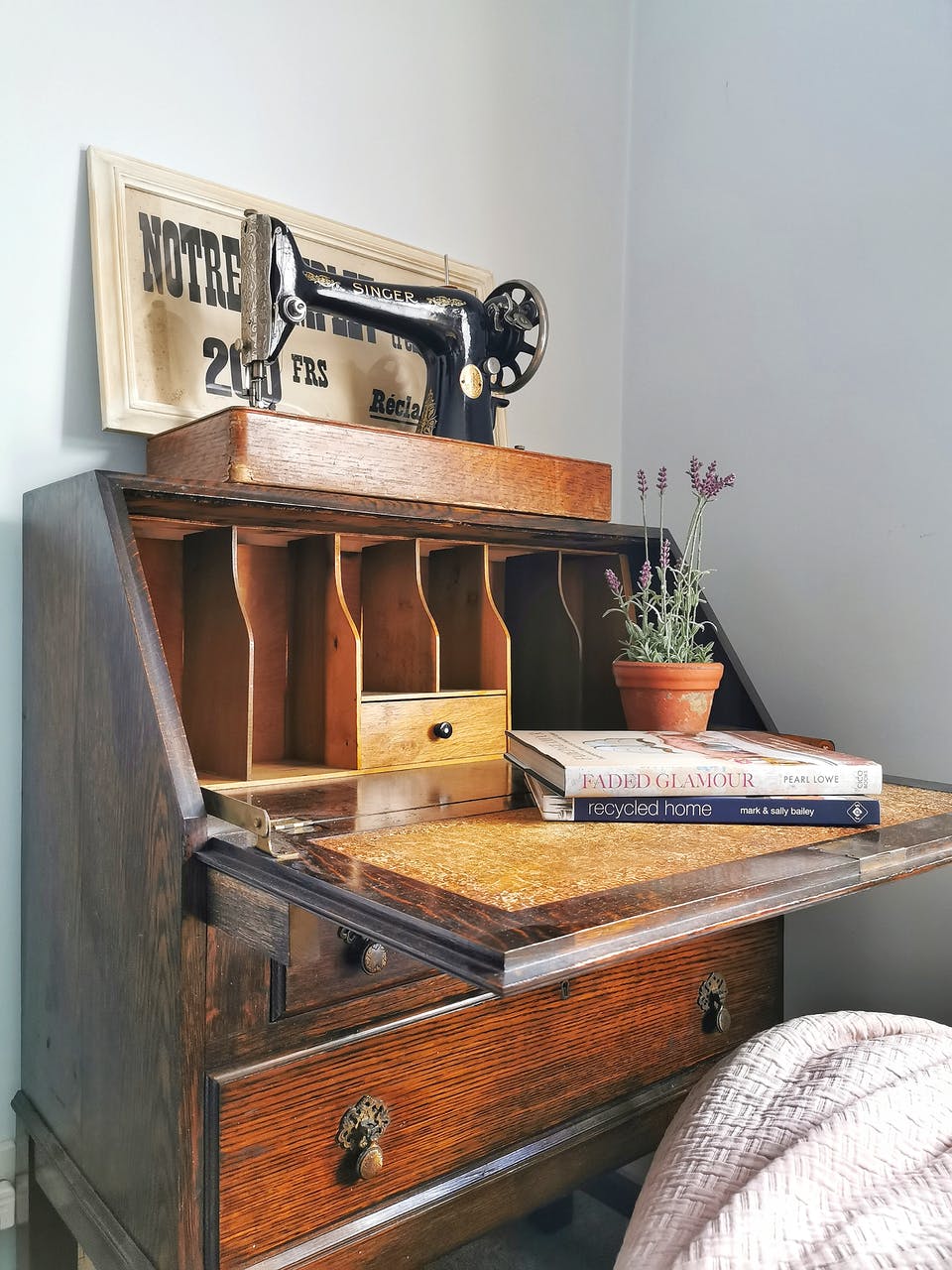Interior trends cottagecore vintage console dresser