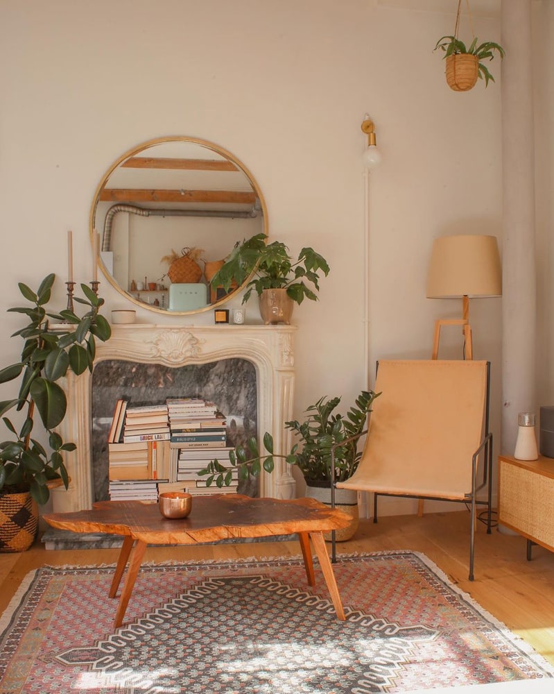 Industrielles Boho-Chic-Wohnzimmer