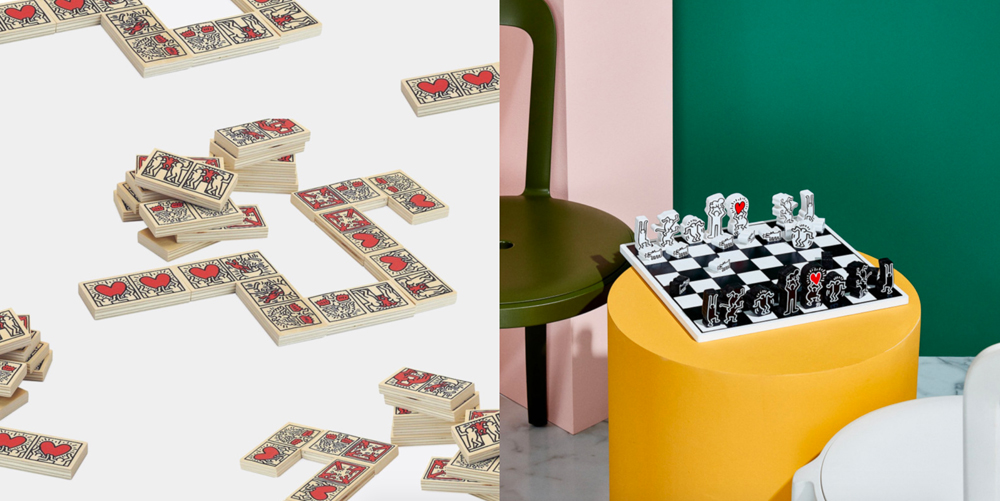 Kieth Haring Dominoes & Chess board by Not Another Bill