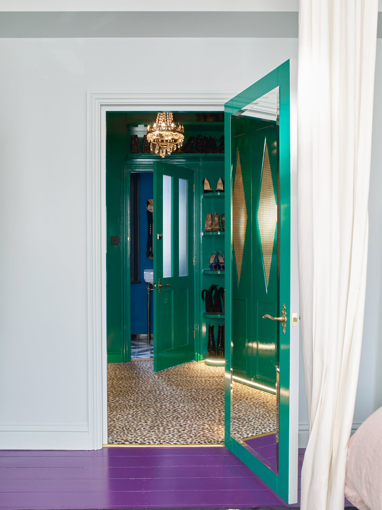 Mary Charteris's bedroom painted in Lick Blue 01 paint