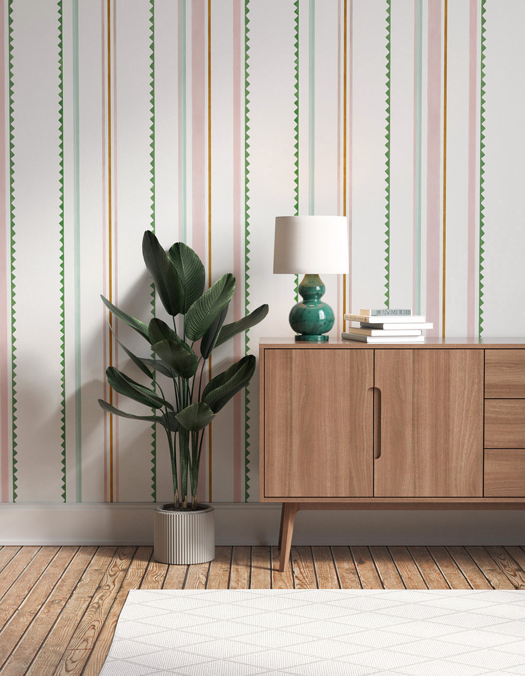Hallway decorated in ZigZag 01