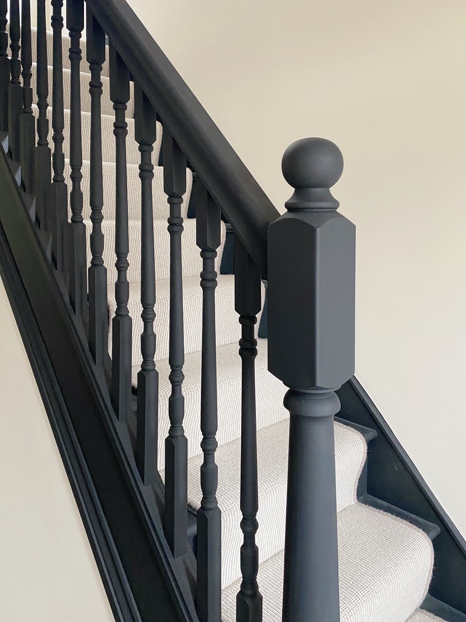Staircase after Black 02 Transformation by @letsmakethishouseahome