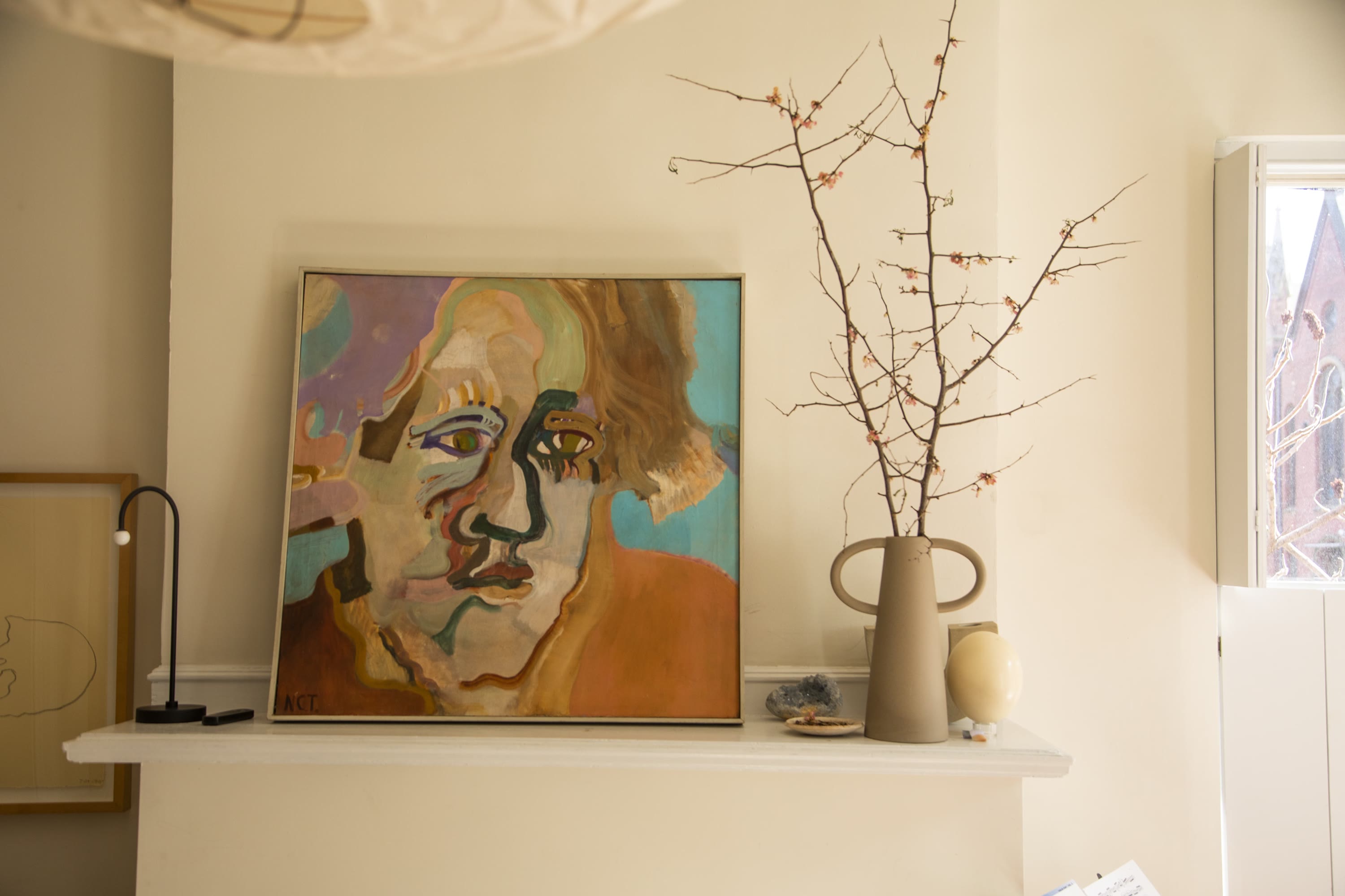 Kate Young's living room artwork