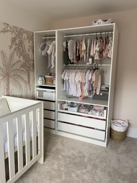 Nursery painted in Lick Pink 01 paint