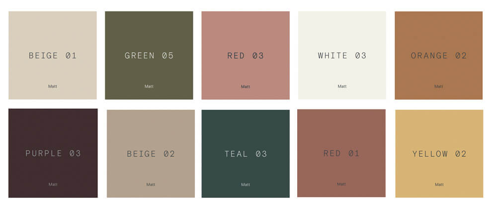 Lick autumnal colour palette