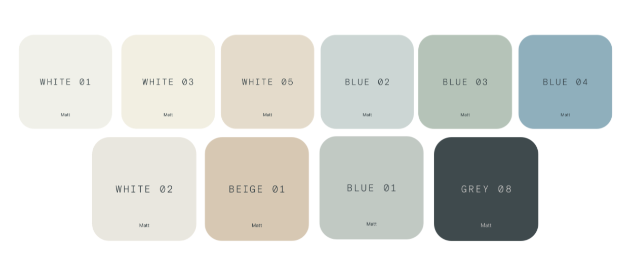 Coastal decor Lick paint colour palette