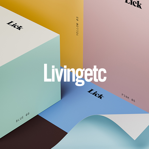 Lick palette 01 pastel paint sample box - Geometric palette with logo