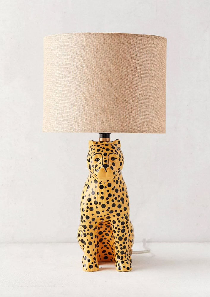 Urban outfitters leopard print lamp