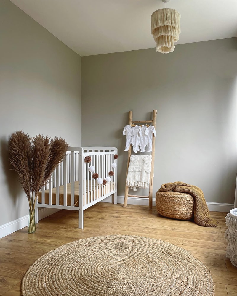 Boho Chic baby's room painted in Lick GREIGE 02