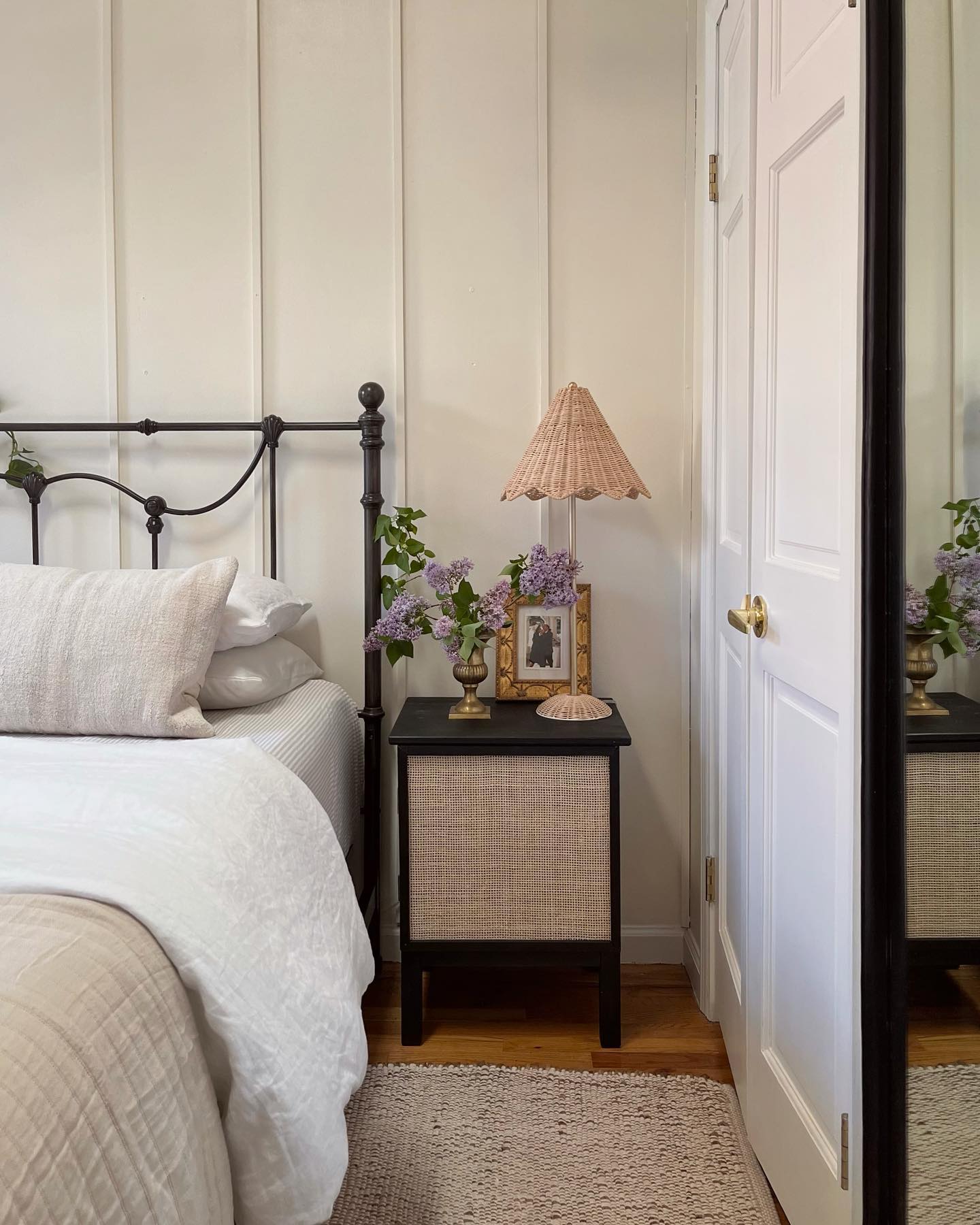 Bedroom painted in Lick White 03 paint