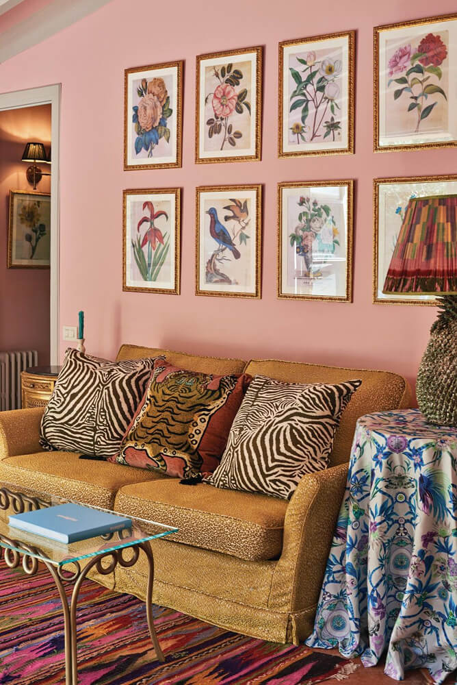 Eclectic interior living room of Belmond La Menorca designed by Matthew Williamson 
