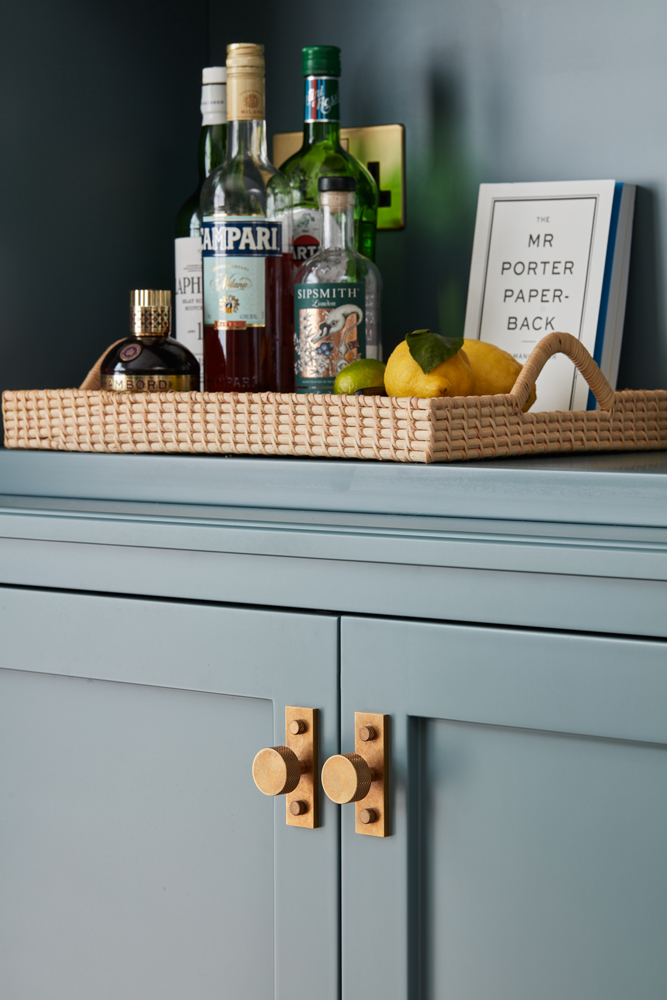 Mcclark Bespoke kitchens Lick Teal 02 painted sitting room built in cabinet
