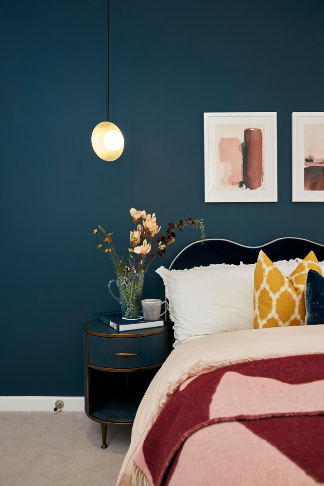 Bedroom painted with Blue 06