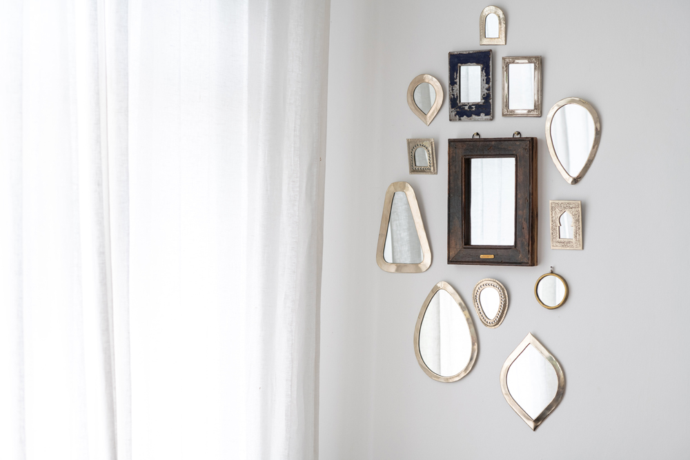 Mirrored gallery wall 