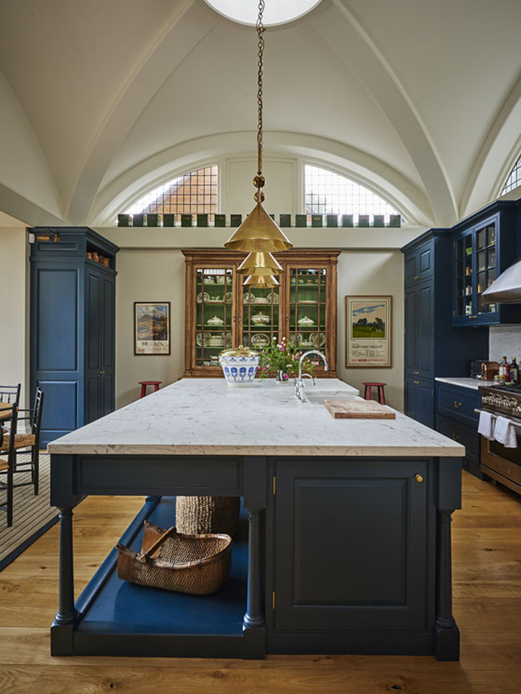 Blue traditional kitchen