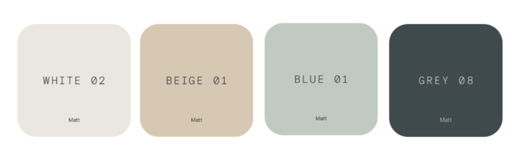 Coastal decor Lick paint colour palette