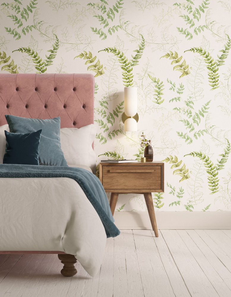 Lick Fern 01 wallpaper in bedroom