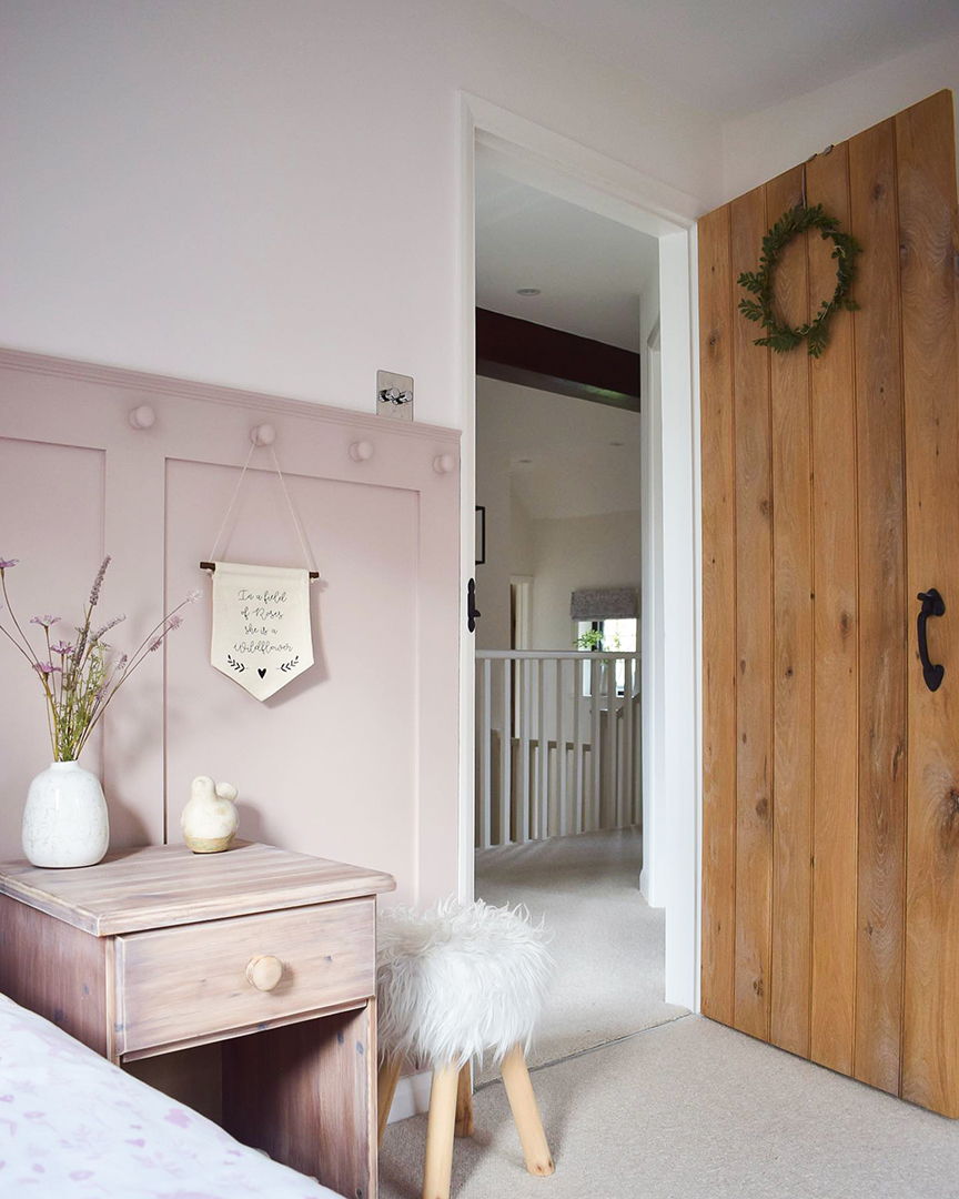 Bedroom in Lick Pink 07 paint