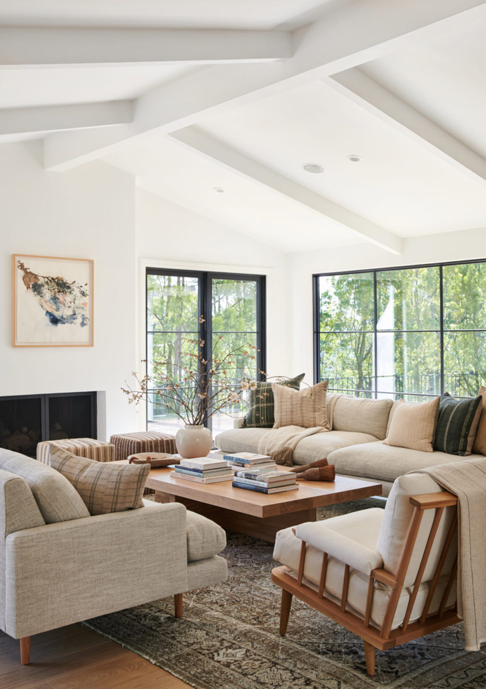 A transitional living room