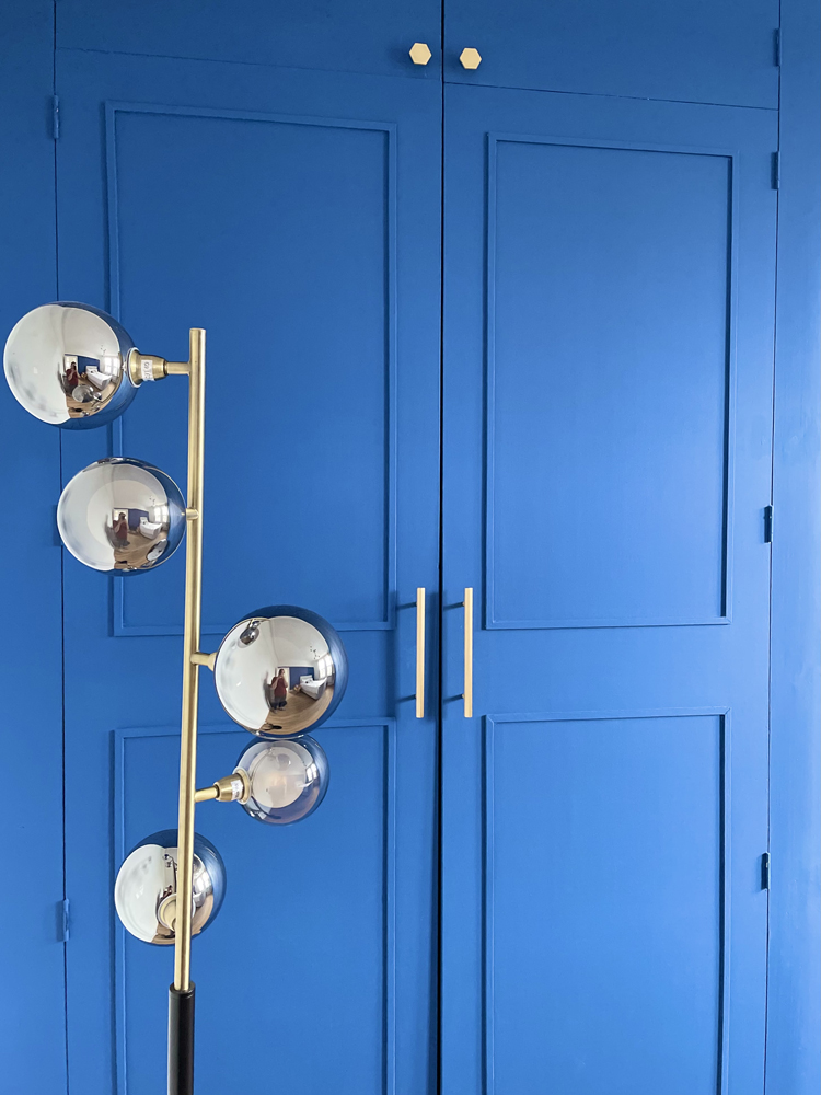 Wardrobes painted in Lick paint Blue 111