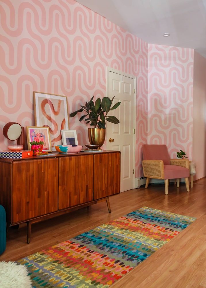 Retro geometric wallpaper
