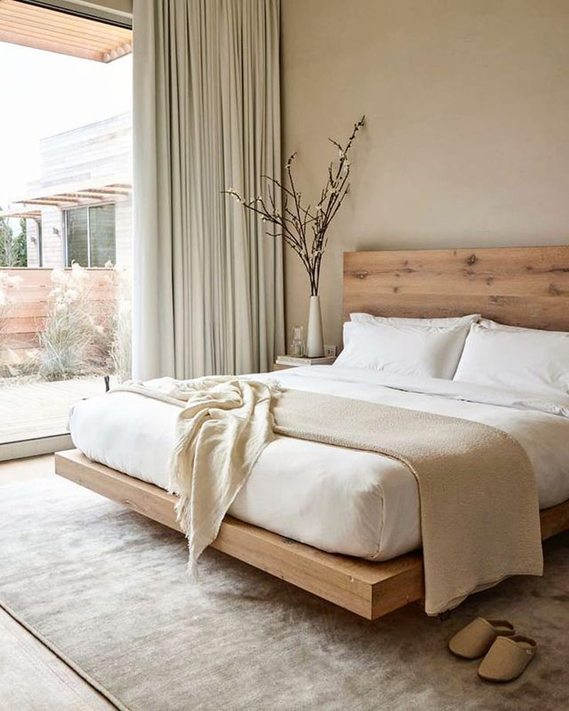 Japandi style bedroom interior inspiration
