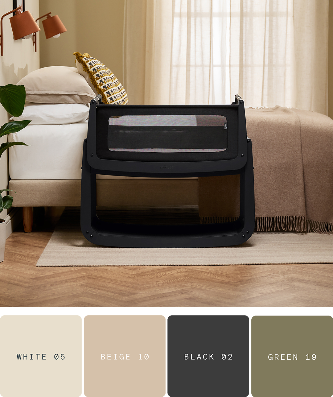 Graphite Snuzpod with Lick palette White 05, Beige 10, Black 02, Green 19