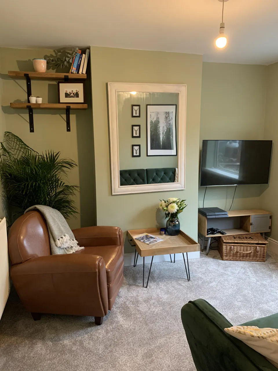 Green small living room in Lick Green 01