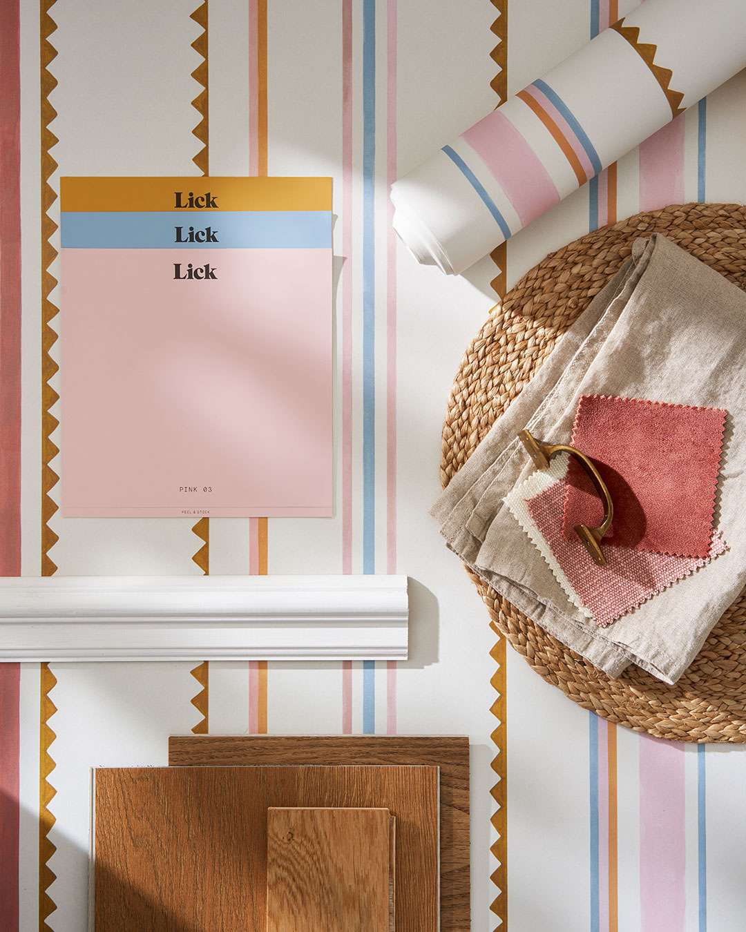 Lick Calm & Relaxing Zig Zag 02 striped wallpaper