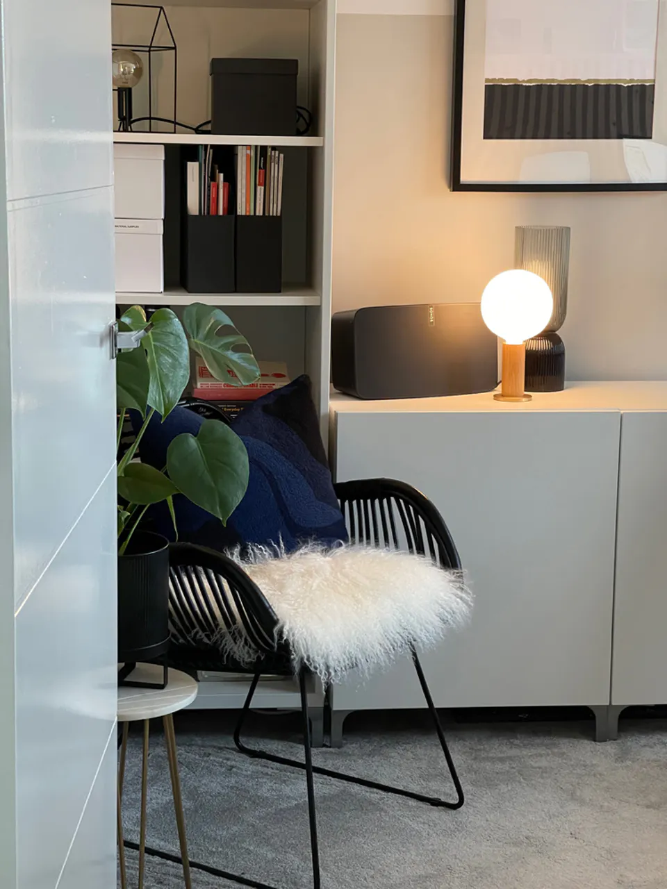 Living room decorated in a scandi style by @insidesixtythree