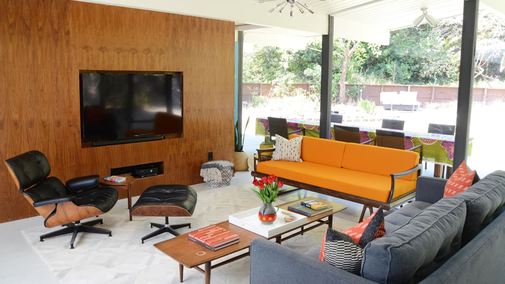 Mid-century modern living room
