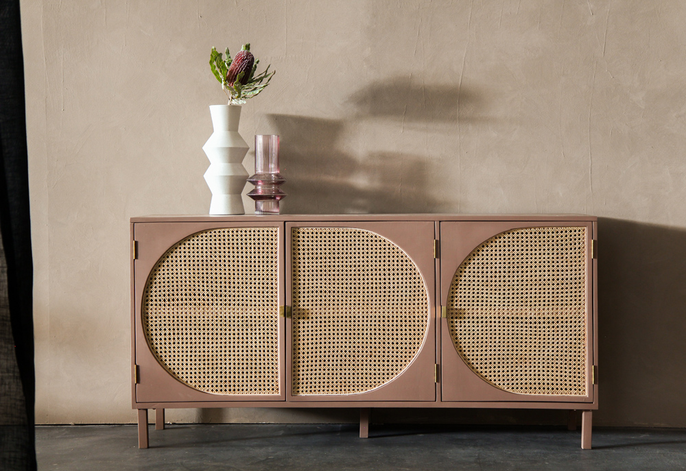 70s interior inspiration rattan dresser 