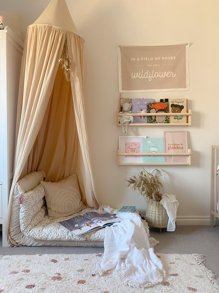 Nursery painted in Lick White 06 paint