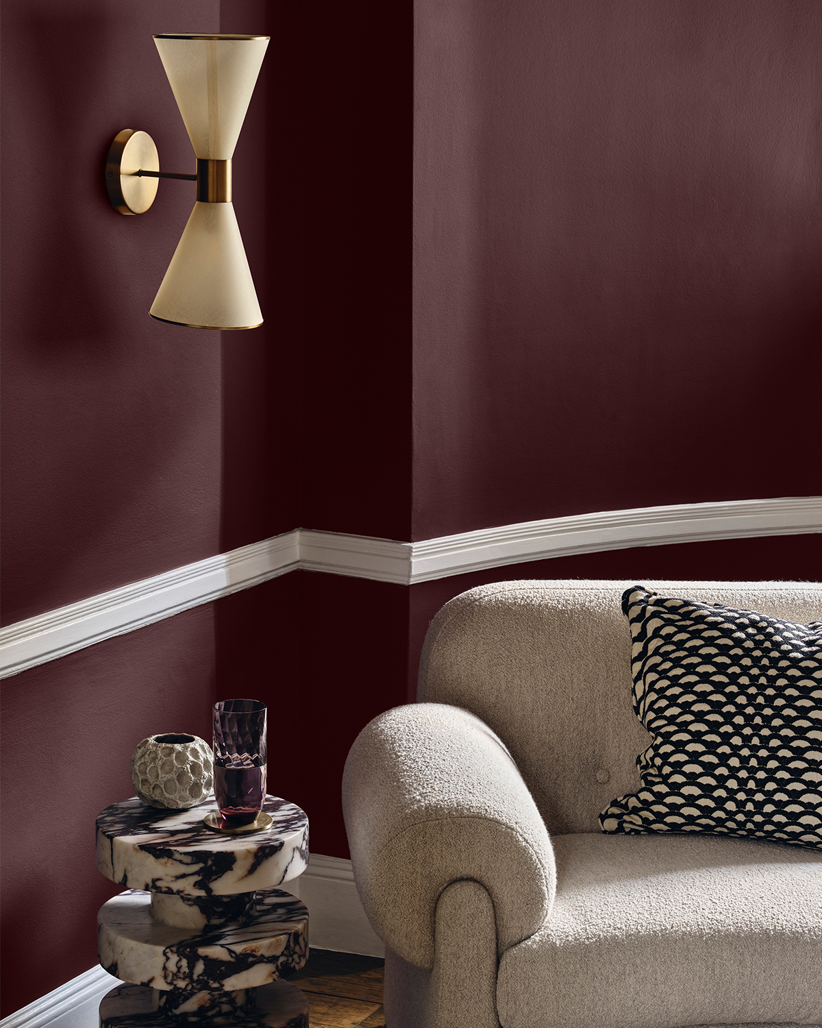 Living room painted in Lick Purple 03 DUMBO House