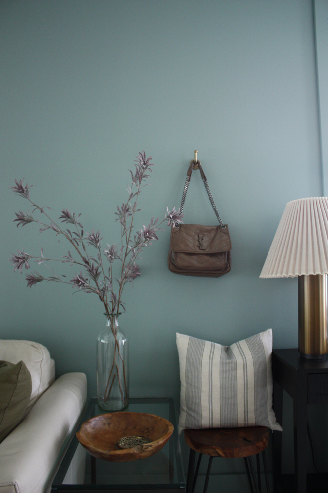 Living room painted in Lick Teal 01 paint