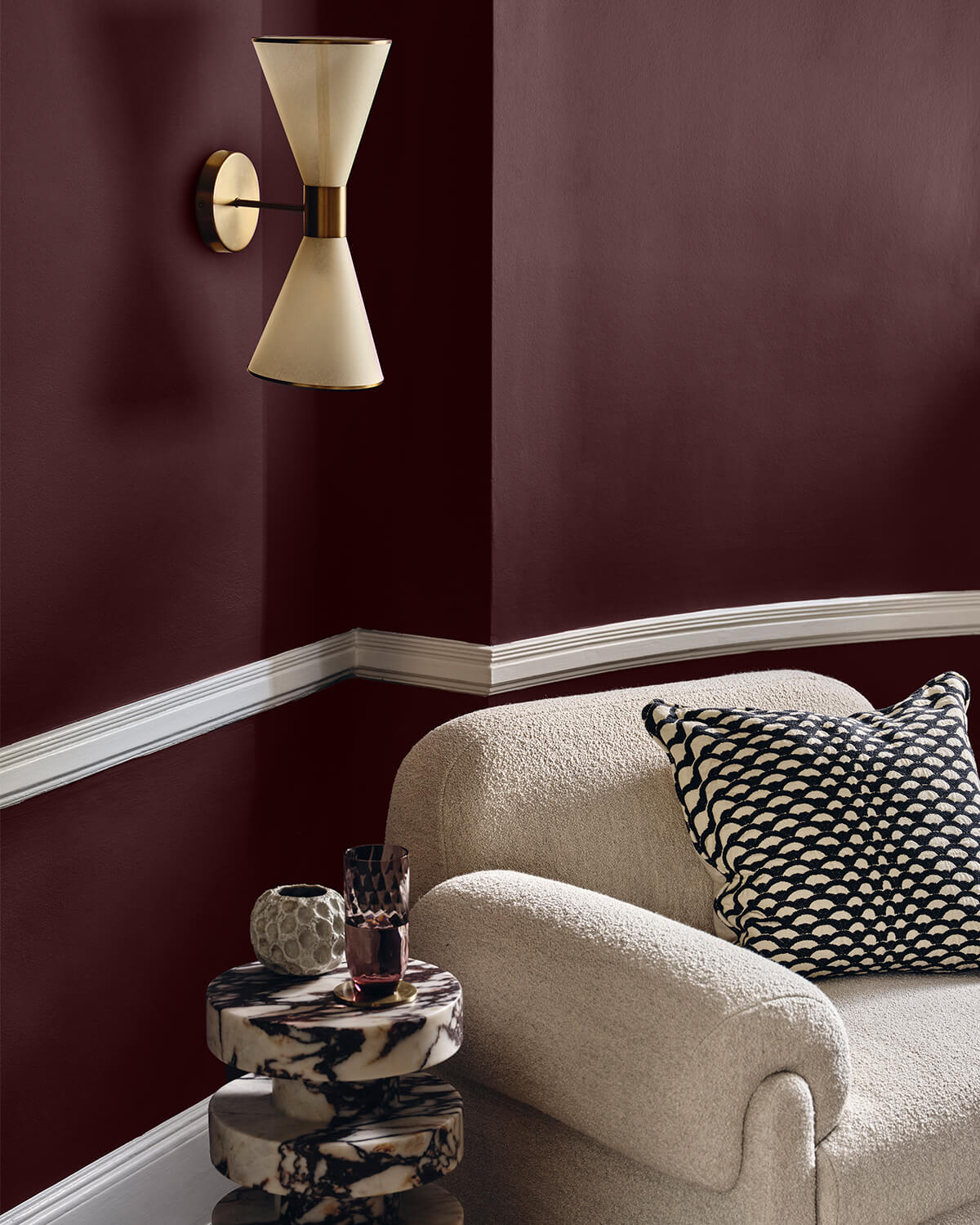 Wall decorated in Lick Purple 03 DUMBO House paint shade