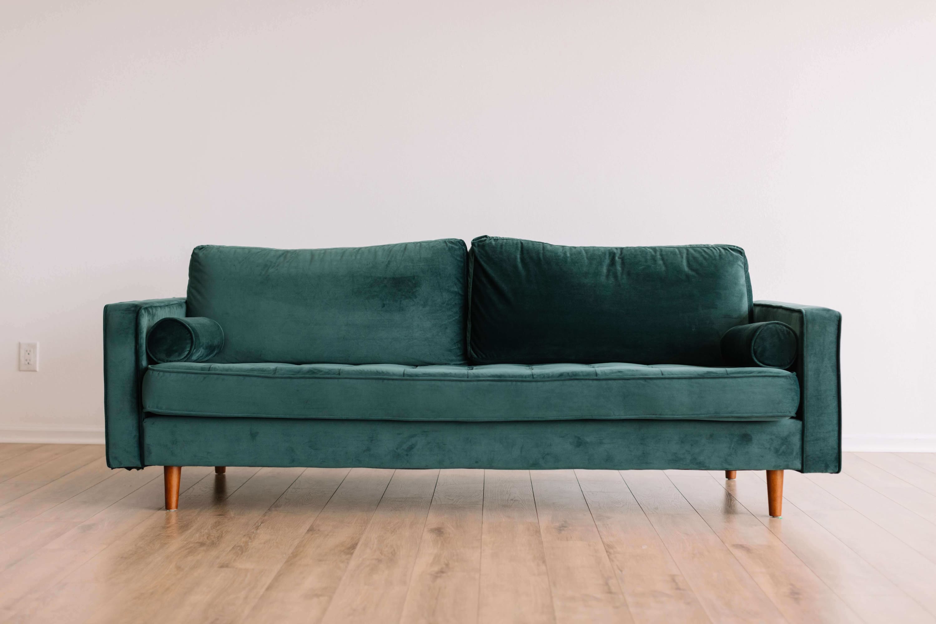 Green modern sofa