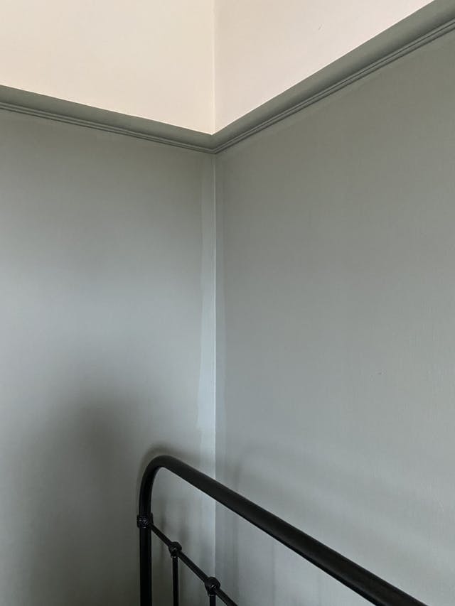 Painted wall with picture framing