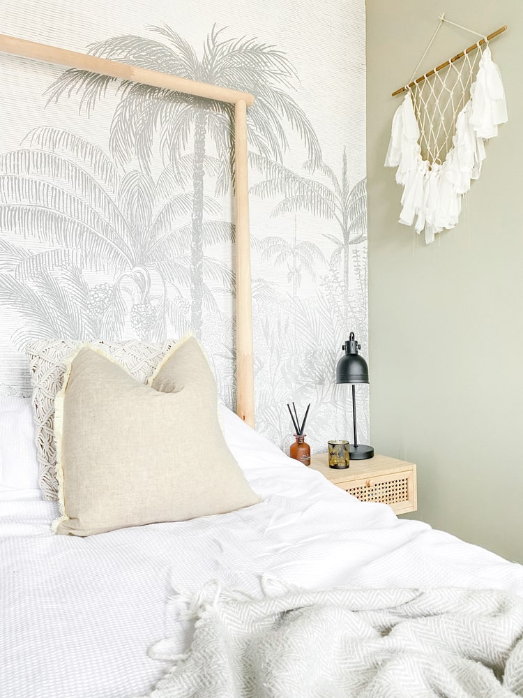 Boho Chic Bedroom painted in lick Greige 01 
