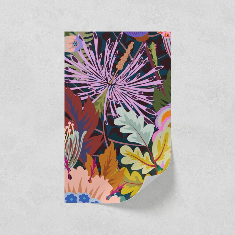 Mars Meadow 01 Purple & Floral Wallpaper