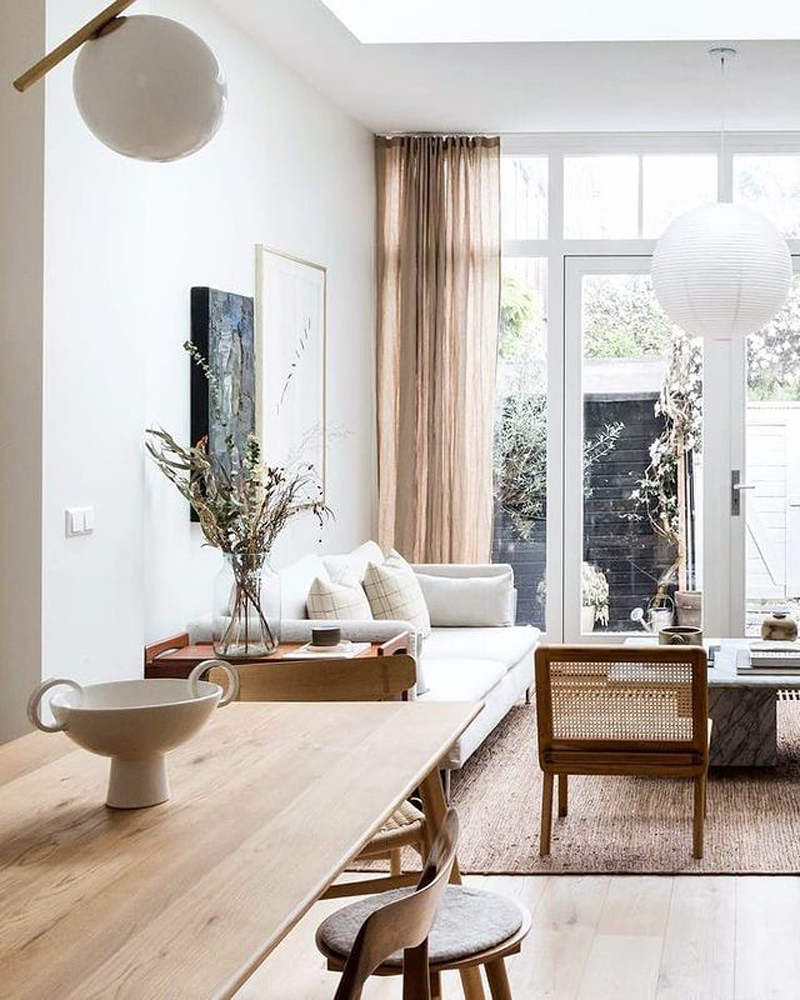 Open plan living room by @japandi_design